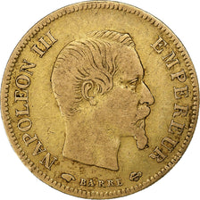 França, Napoleon III, 10 Francs, 1856, Paris, Dourado, VF(30-35), Gadoury:1014