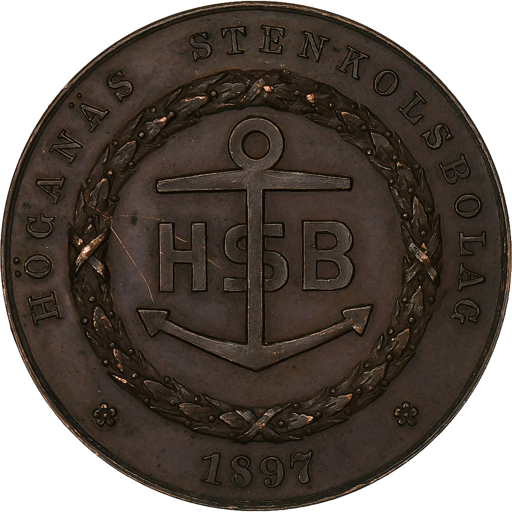 Suécia, medalha, Eric Ruuth, 1897, Cobre, Sophus Lindahl, AU(50-53)