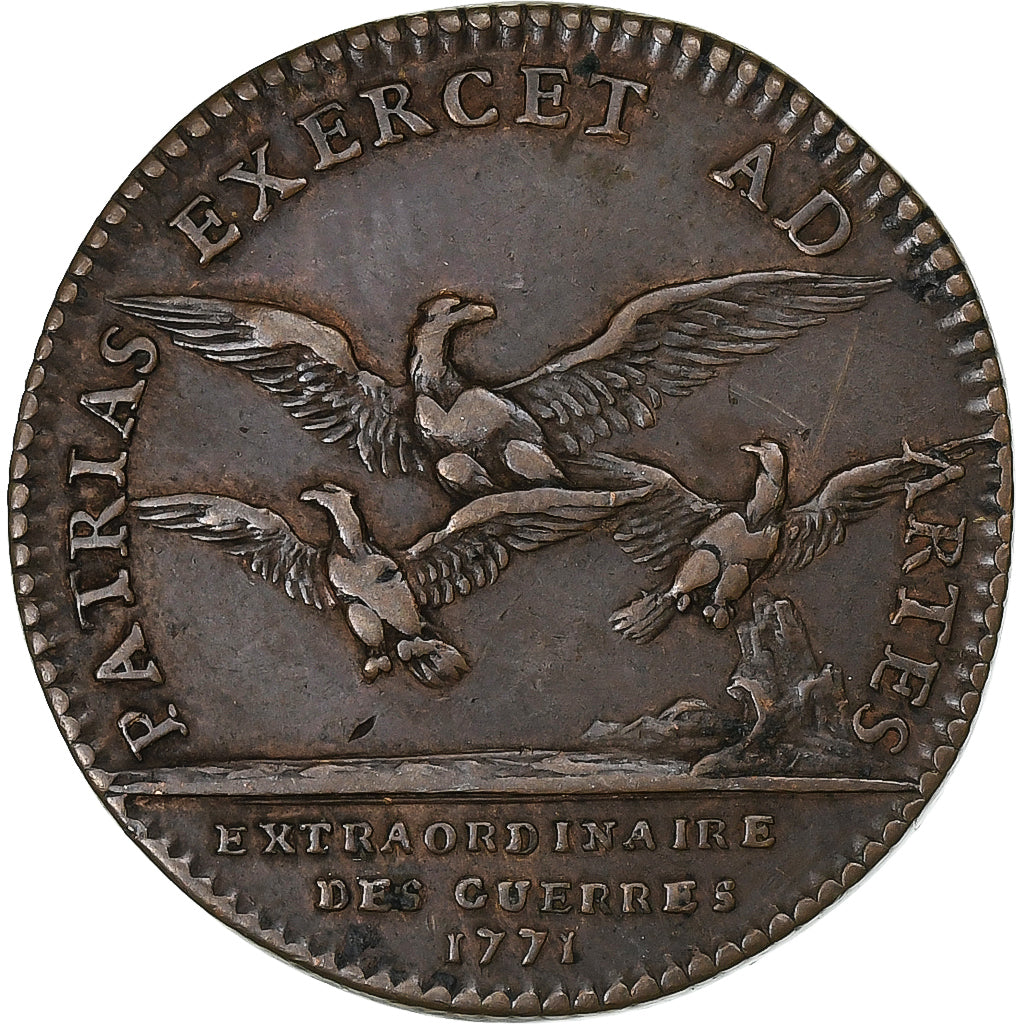 Frankrijk, Token, Louis XV, Extraordinaire des Guerres, 1771, Koper, ZF