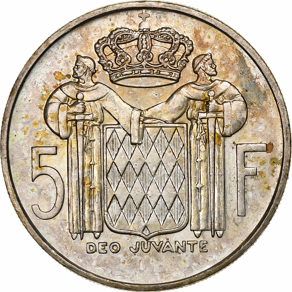 Monaco, Rainier III, 5 Francs, 1966, Paris, Silver, AU(55-58), Gadoury:MC152.