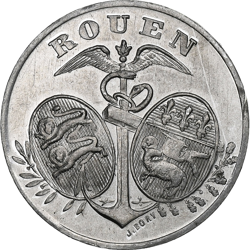 Frankreich, Chambre de commerce de Rouen, 5 Centimes, 1918, UNZ, Aluminium