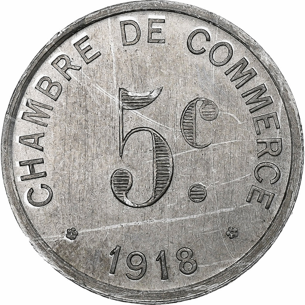 Frankreich, Chambre de commerce de Rouen, 5 Centimes, 1918, UNZ, Aluminium