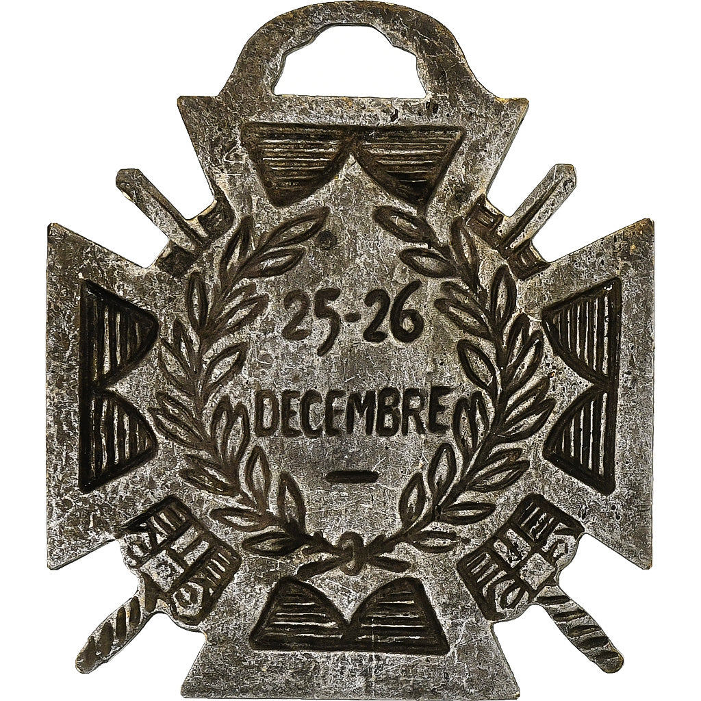 France, Journée du poilu, WAR, Medal, 1915, Very Good Quality, Silvered bronze