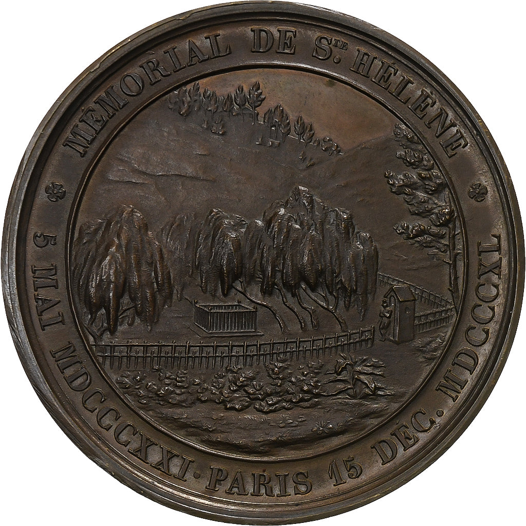 Francia, medalla, Napoléon Ier, Mémorial de Saint Hélène, 1815, Cobre, Bovy