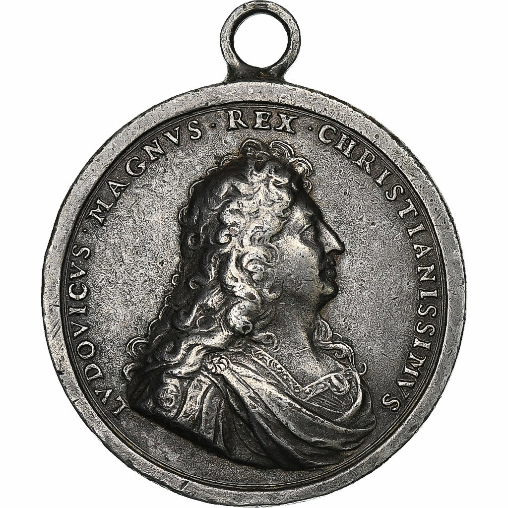 Francia, medalla, Louis XIV, Le Roi se Condamnant lui-même, 1682, Bronce
