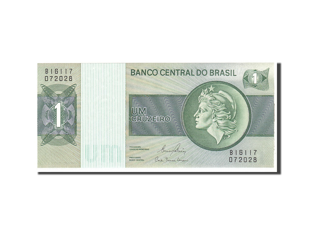 Banknote, Brazil, 1 Cruzeiro, 1970, Undated, KM:191a, UNC(65-70)