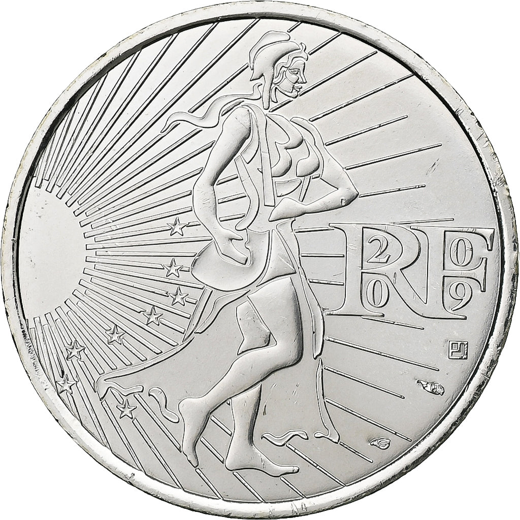 France, 10 Euro, Semeuse, 2009, Silver, MS(65-70), KM:1580