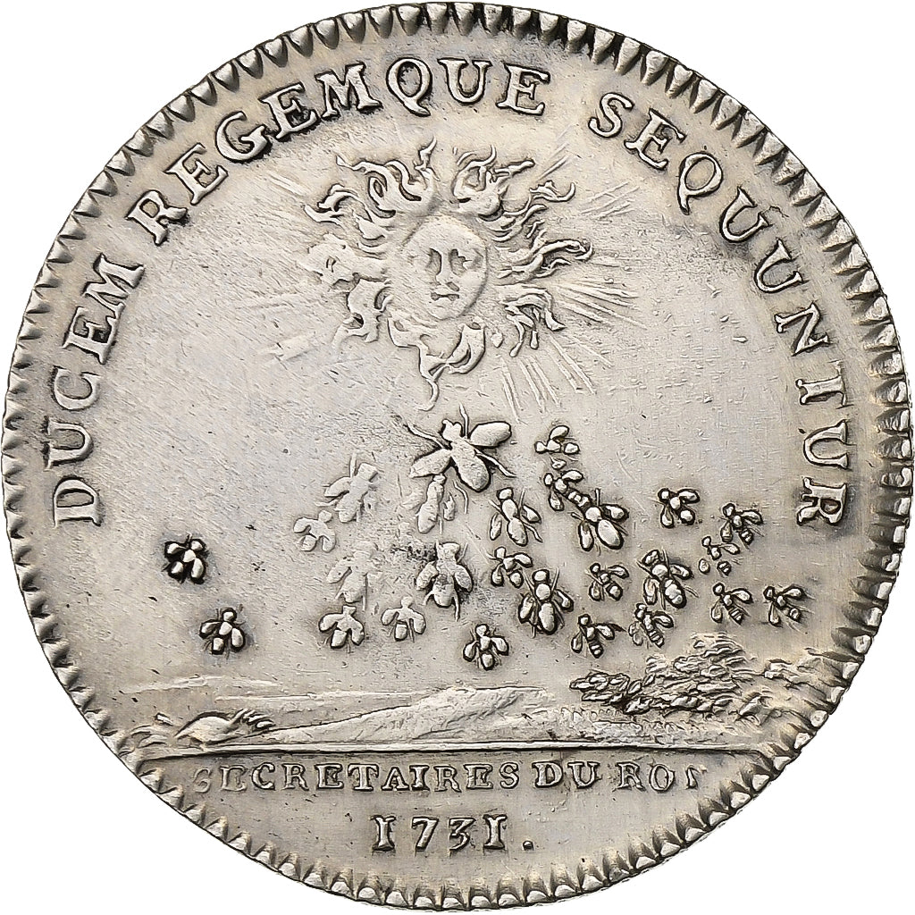 Francia, zeton, Louis XV, Secrétaires du Roi, 1731, Plata, EBC