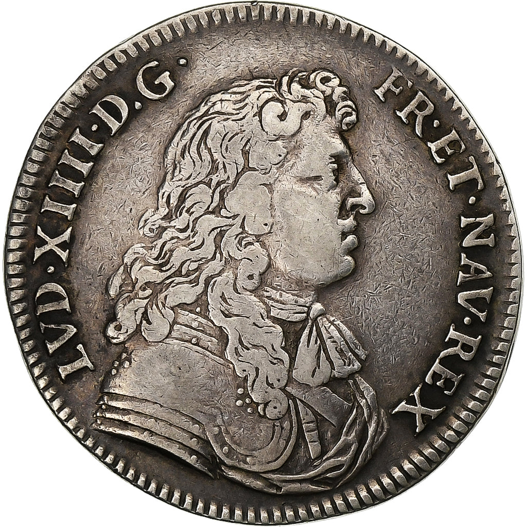 France, Token, Louis XIV, Extraordinaire des Guerres, 1672, Silver, AU(50-53)