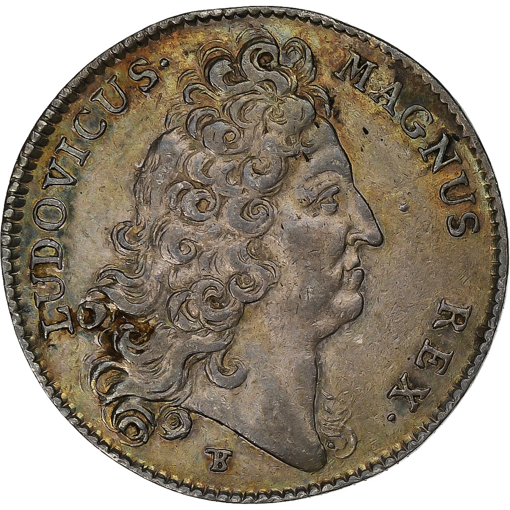 France, Token, Louis XIV, Extraordinaire des Guerres, 1711, Silver, AU(50-53)