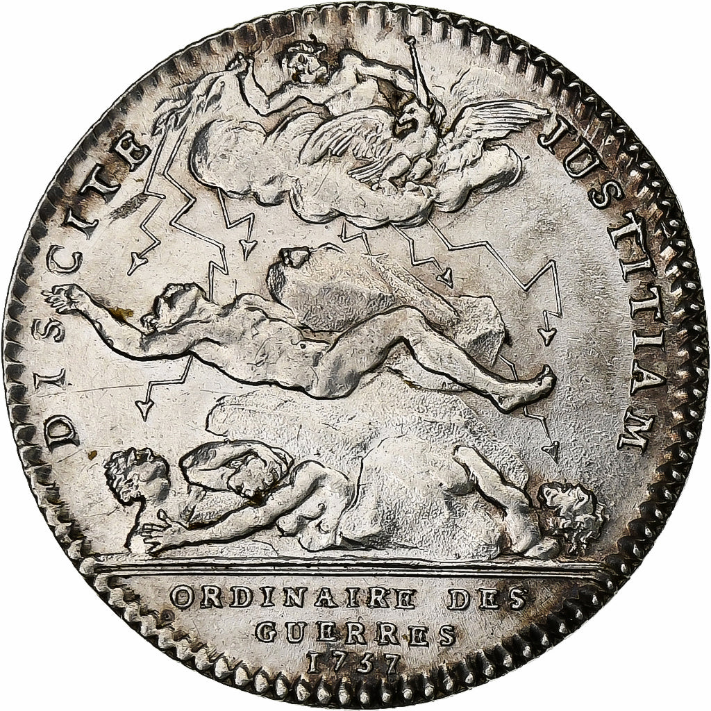 France, Jeton, Louis XV, Ordinaire des Guerres, 1737, Argent, TTB+