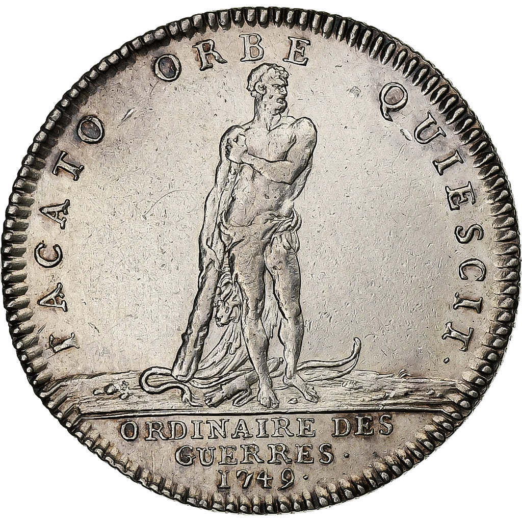 Francia, zeton, Louis XV, Ordinaire des Guerres, 1749, Plata, EBC, Feuardent:584