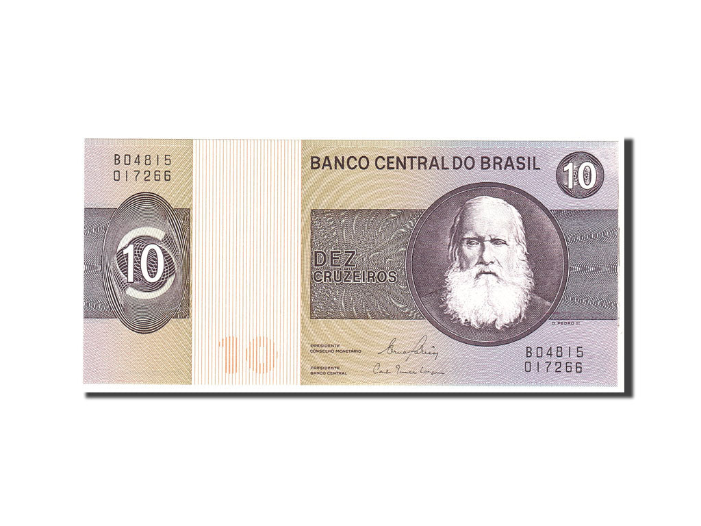 Banknote, Brazil, 10 Cruzeiros, 1970, Undated, KM:193c, UNC(65-70)