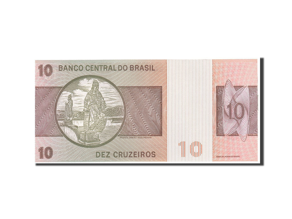 Banknote, Brazil, 10 Cruzeiros, 1970, Undated, KM:193c, UNC(65-70)