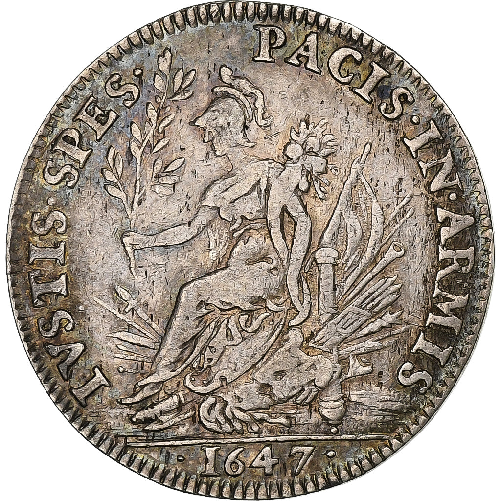 Frankreich, betaalpenning, Louis XIV, Ordinaire des Guerres, 1647, Silber, SS+