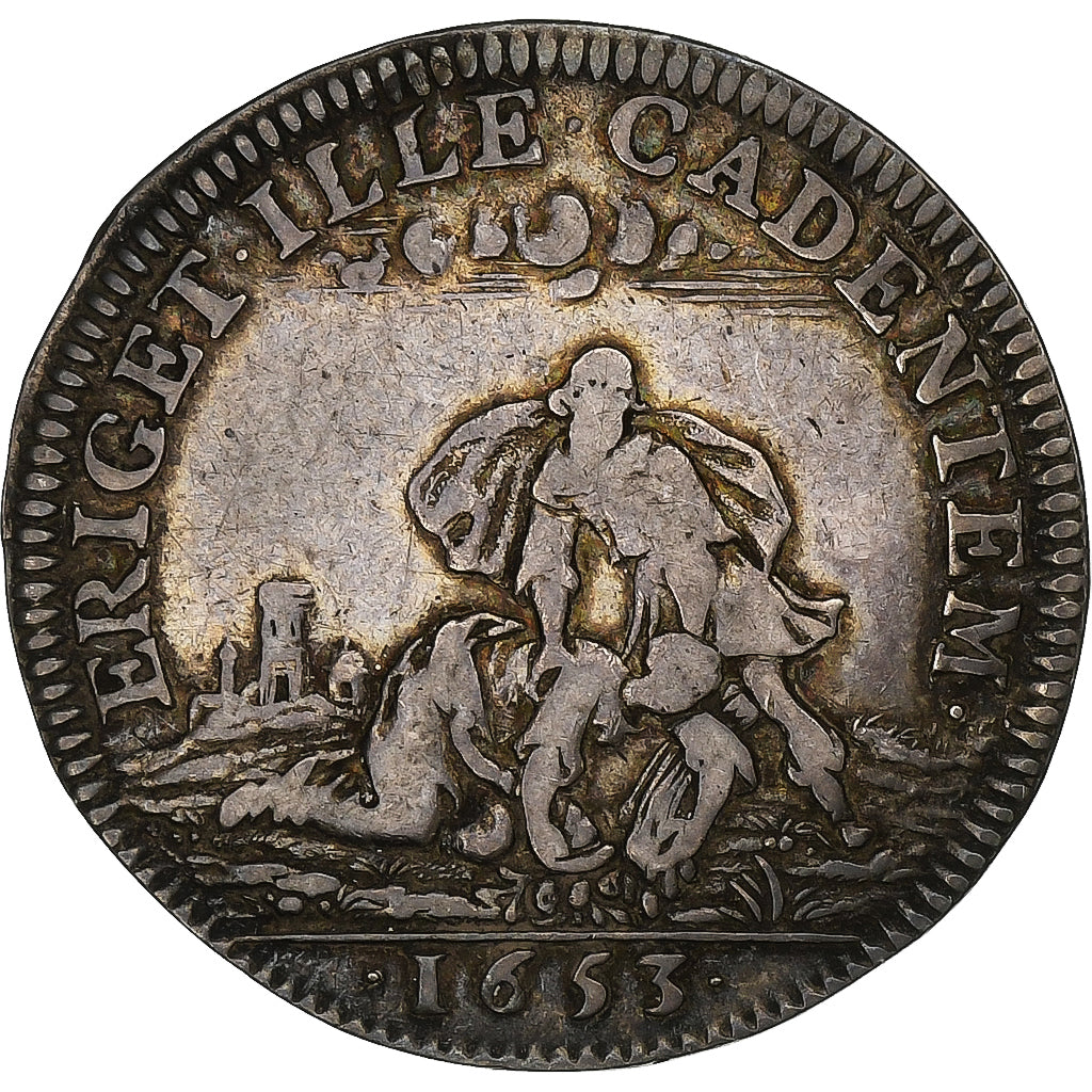 France, Token, Louis XIV, Ordinaire des Guerres, 1653, Silver, EF(40-45)