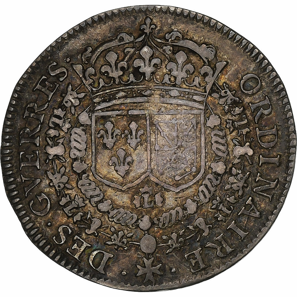 France, Token, Louis XIV, Ordinaire des Guerres, 1653, Silver, EF(40-45)