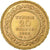 Túnez, Muhammad al-Hadi Bey, 20 Francs, 1903, Paris, Oro, EBC, KM:234
