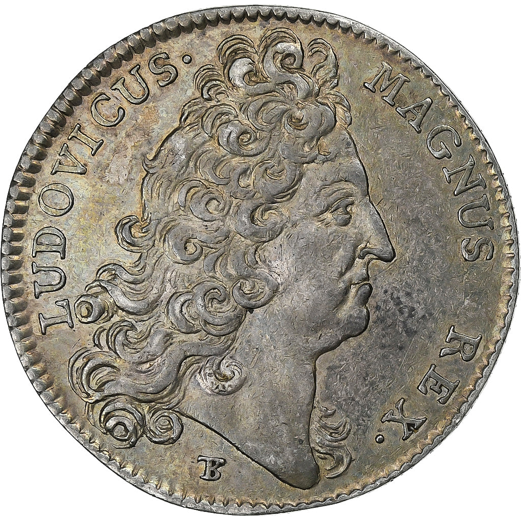 França, Token, Luís XIV, Extraordinaire des Guerres, 1709, Prata, AU(50-53)