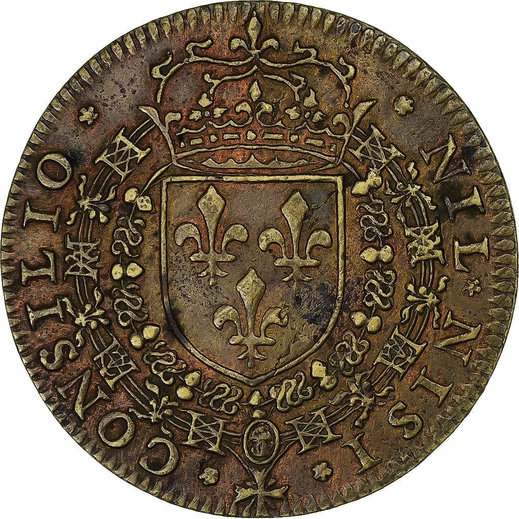 France, Token, Henri III, Conseil du Roi, 1588, Brass, AU(50-53), Feuardent:cf