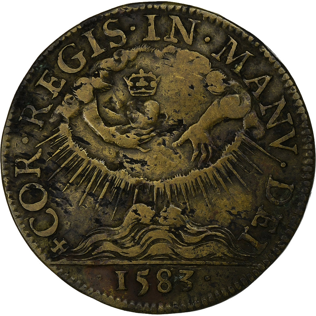 France, Jeton, Henri III, Conseil du Roi, 1583, Laiton, TB+, Feuardent:52