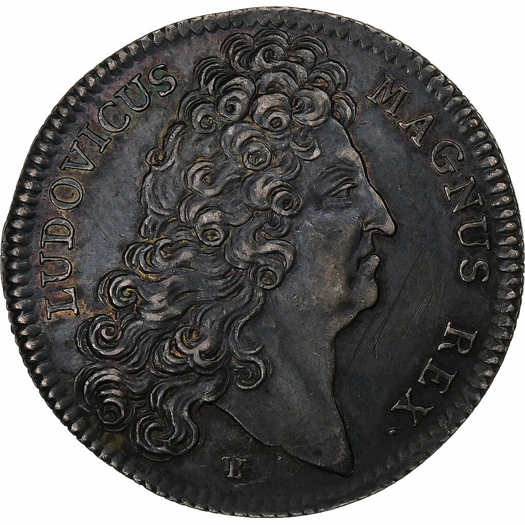 France, Jeton, Louis XIV, Extraordinaire des Guerres, 1714, Argent, SUP