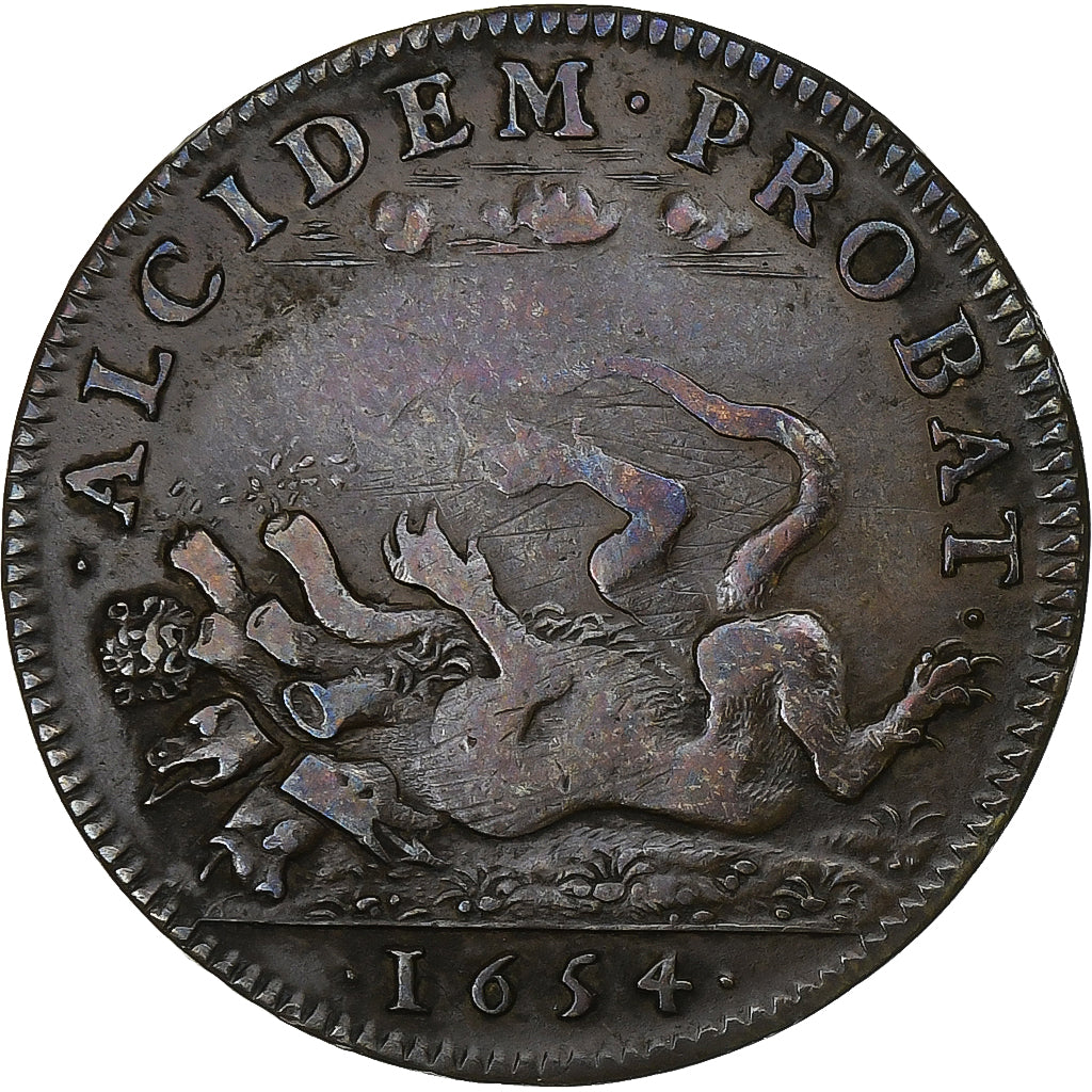 Frankrijk, Token, Louis XIV, Extraordinaire des Guerres, 1654, Koper, ZF