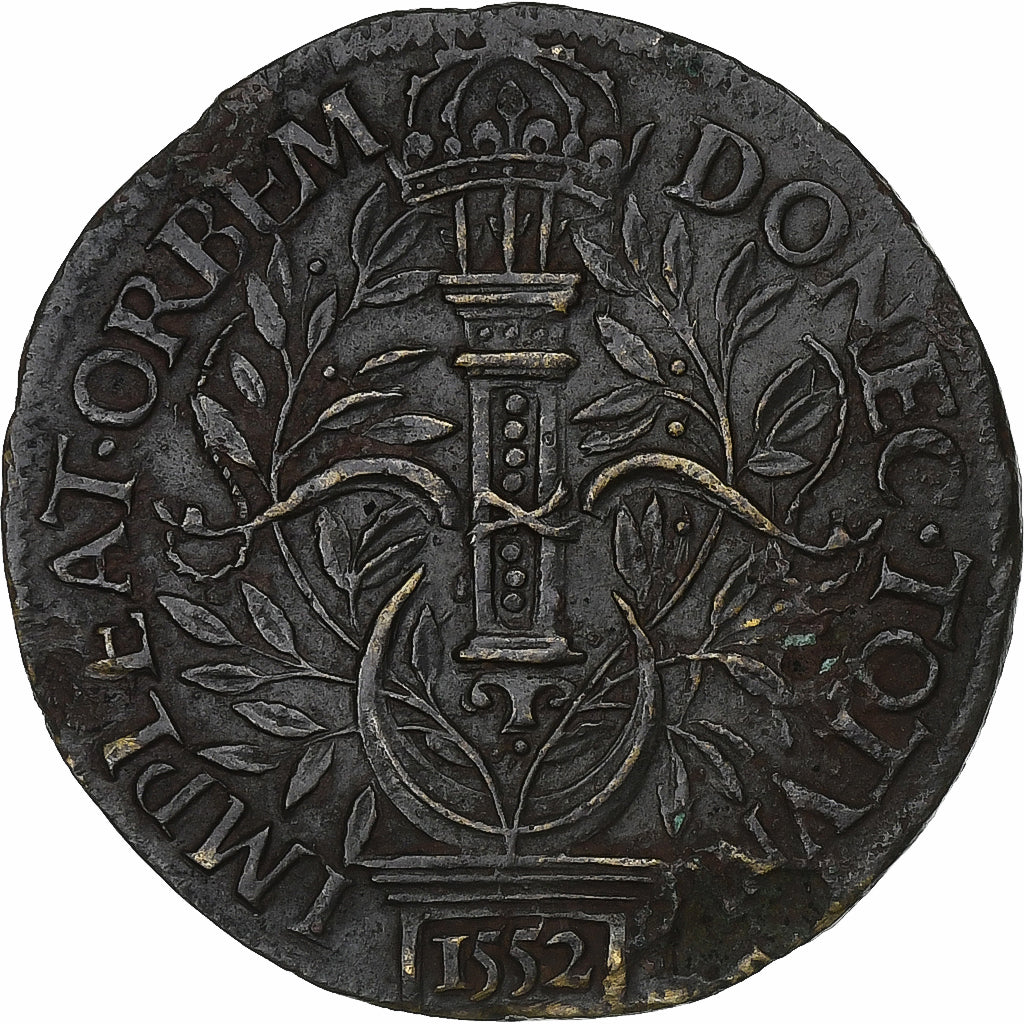 France, Token, Henri II, Conseil du Roi, 1552, Brass, EF(40-45), Feuardent:8
