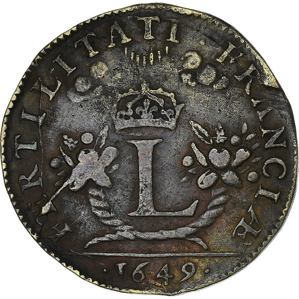 France, Jeton, Louis XIV, Conseil du Roi, 1649, Laiton, TB+, Feuardent:192 VAR