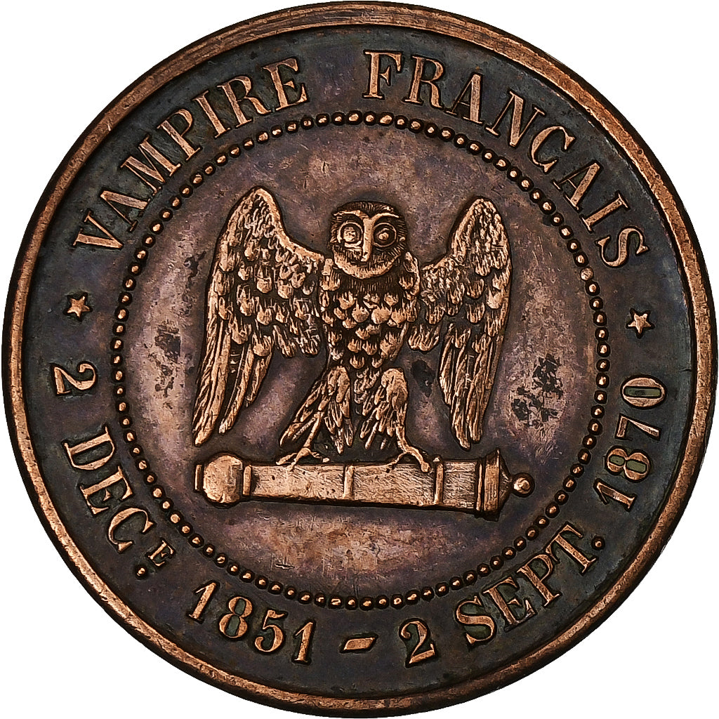 France, Jeton, Napoléon III, Satirique, Bataille de Sedan, Undated (1870)