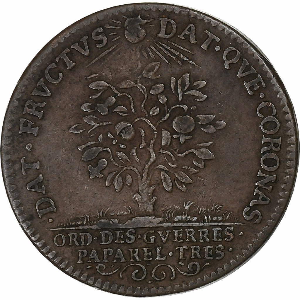 Frankrijk, Token, Louis XIV, Ordinaire des Guerres, Koper, ZF, Feuardent:923