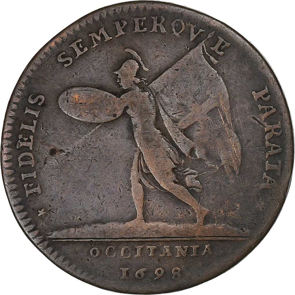 France, Token, Louis XIV, États de Languedoc, Copper, VF(30-35)