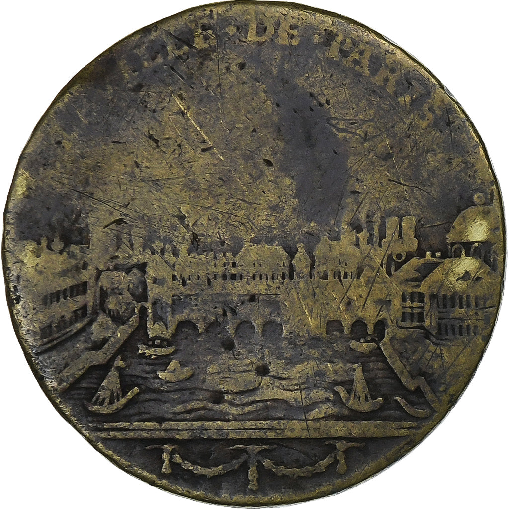 Frankreich, betaalpenning, Louis XIV, La Ville de Paris, Messing, SGE+