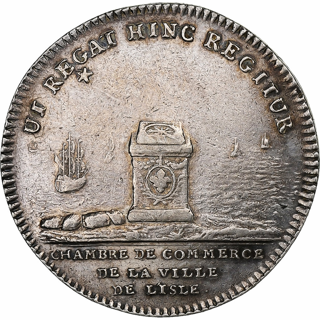 France, Token, Louis XV, Chambre de Commerce de la Ville de Lille, Silver
