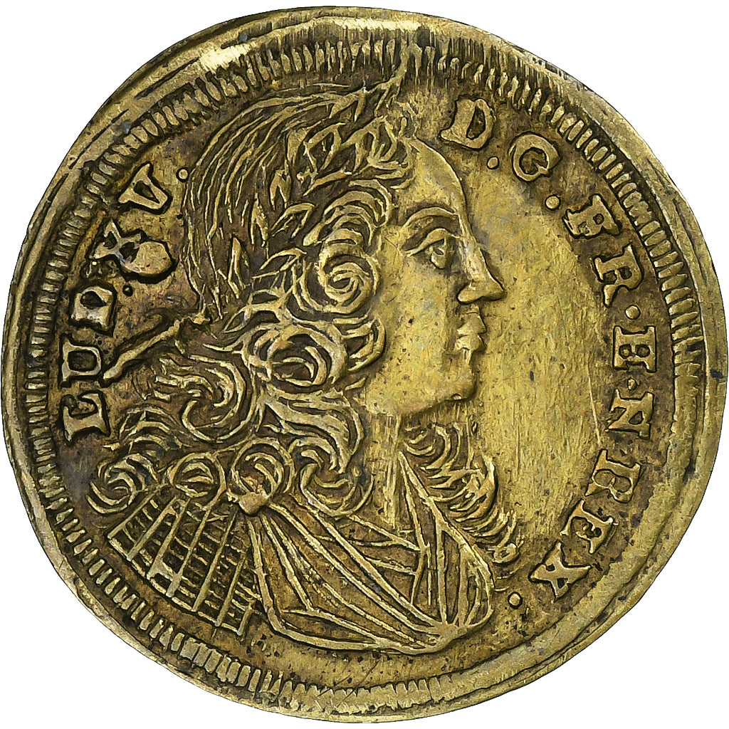 France, Jeton, Louis XV, Nuremberg, Johann Jacob Dietzel, Laiton, TTB+