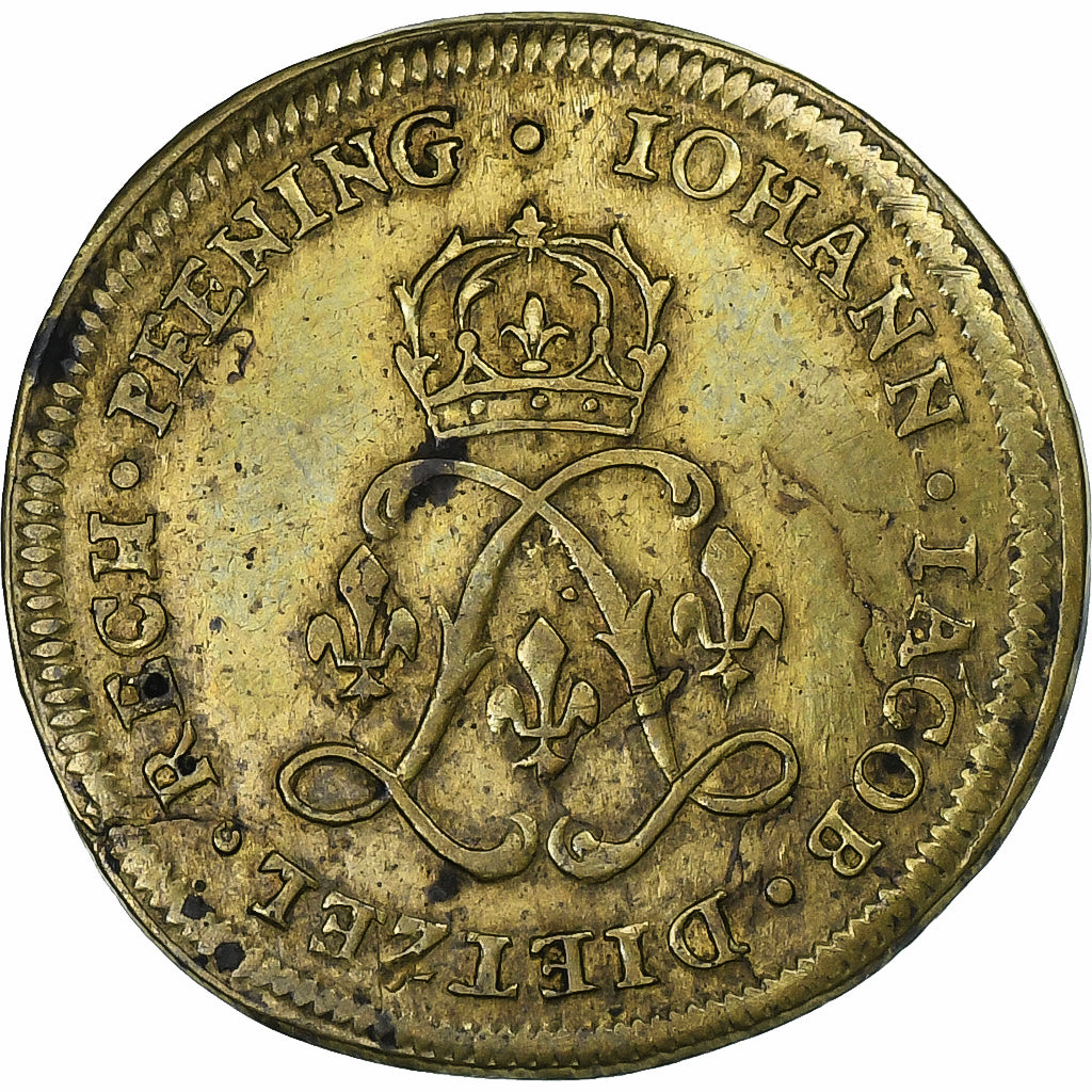 France, Jeton, Louis XV, Nuremberg, Johann Jacob Dietzel, Laiton, TTB+