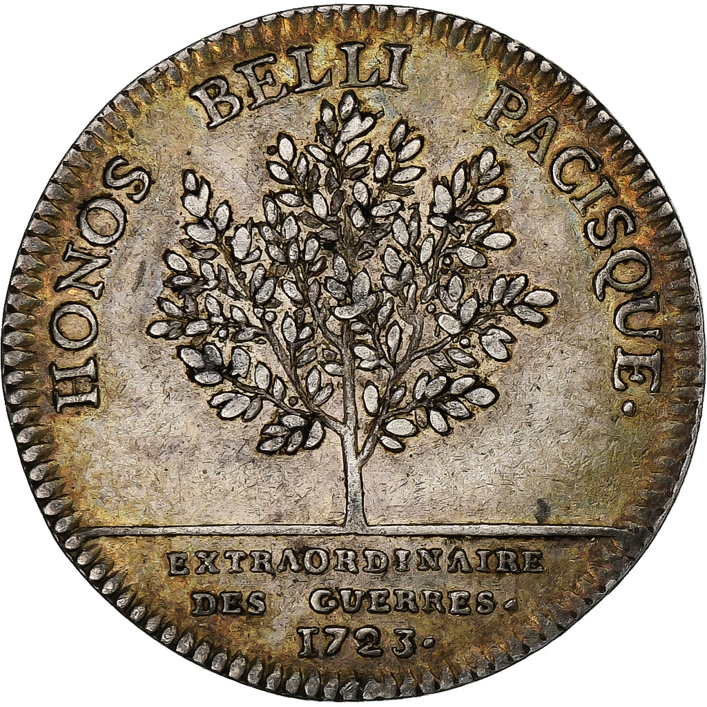 France, Token, Louis XV, Extraordinaire des Guerres, 1723, Silver, EF(40-45)