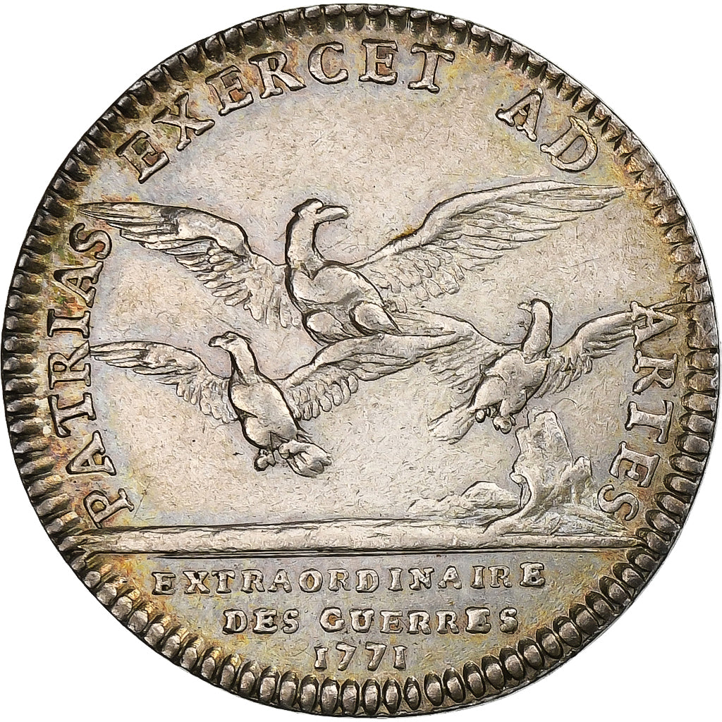 France, Jeton, Louis XV, Extraordinaire des Guerres, 1771, Argent, SUP