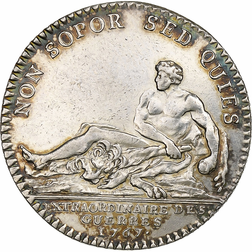 France, Token, Louis XV, Extraordinaire des Guerres, 1767, Silver, R.Filius