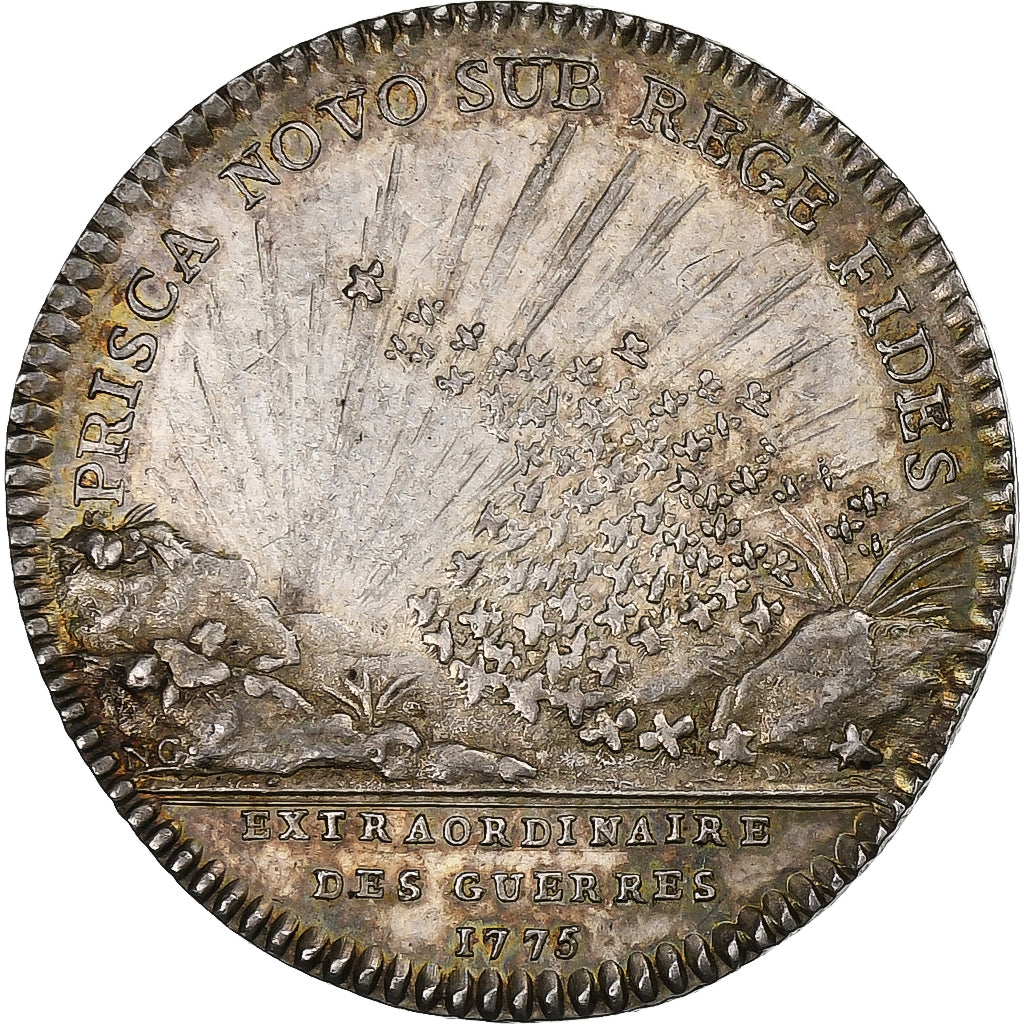 Frankrijk, Token, Louis XVI, Extraordinaire des Guerres, 1775, Zilver, ZF+