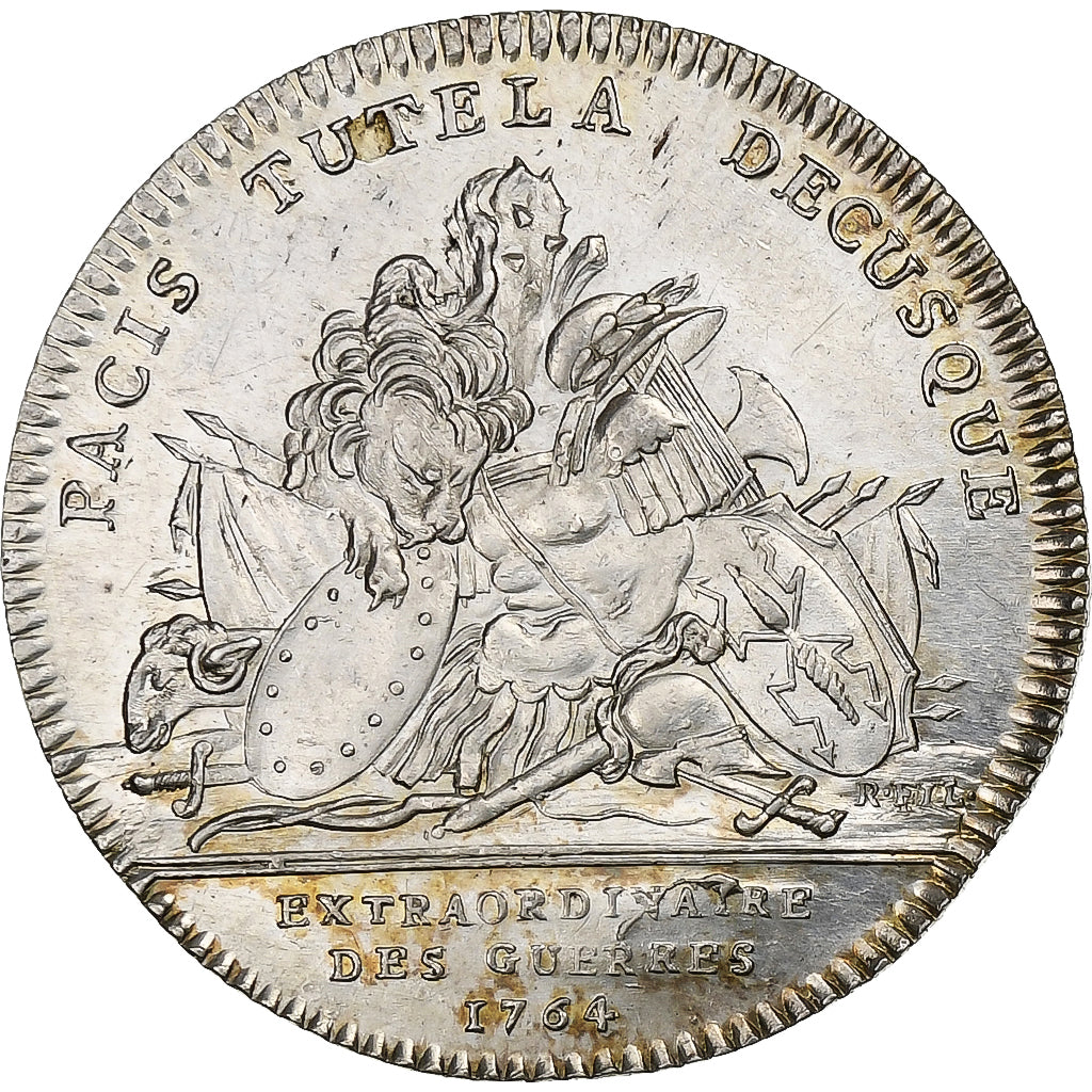 France, Token, Louis XV, Extraordinaire des Guerres, 1764, Silver, R.Filius
