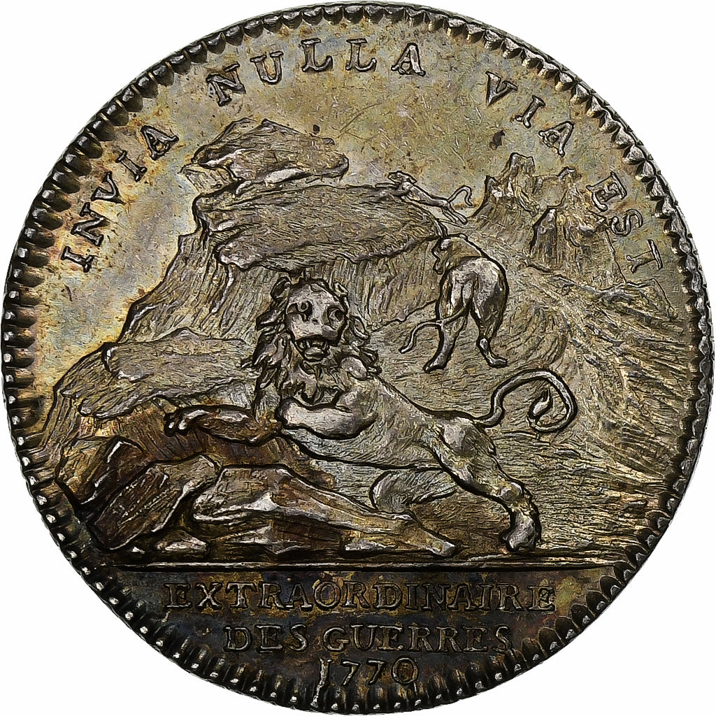 Francia, zeton, Louis XV, Extraordinaire des Guerres, 1770, Plata, EBC