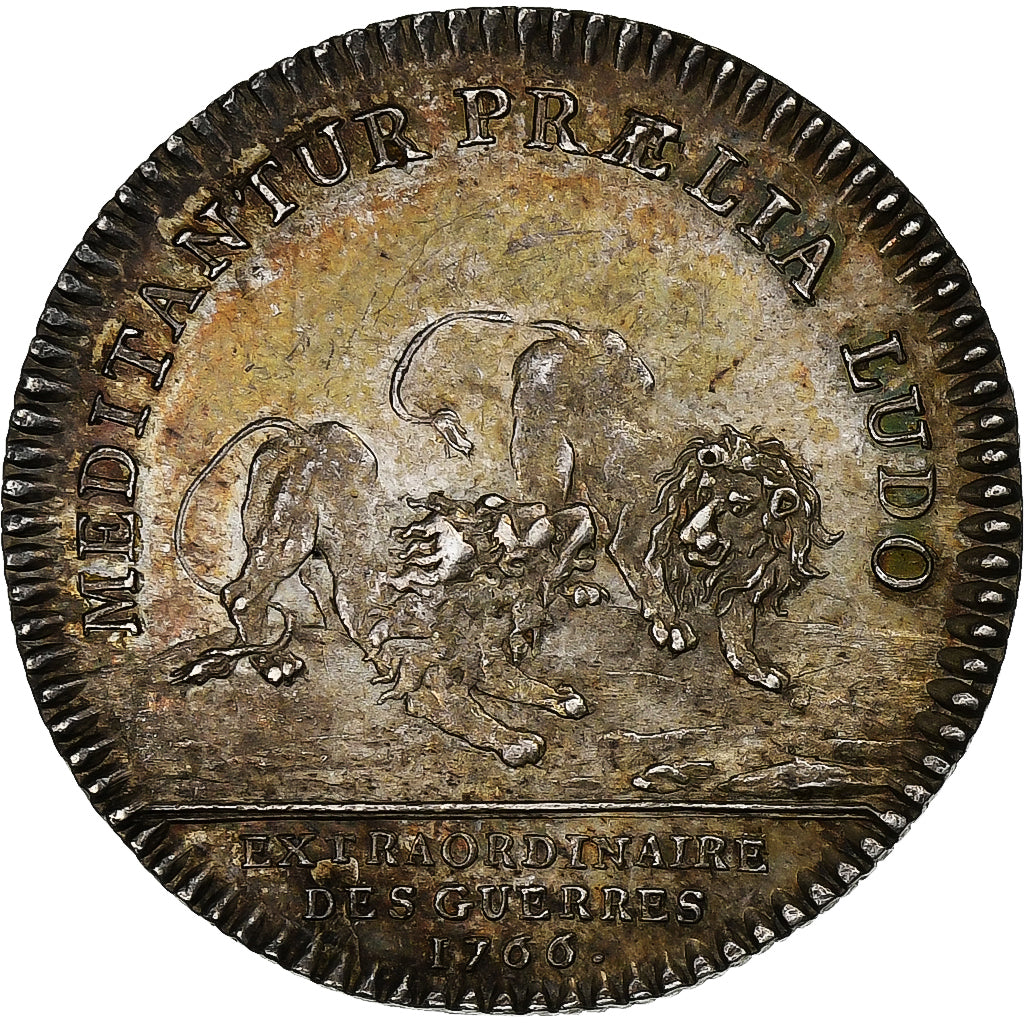 France, Token, Louis XV, Extraordinaire des Guerres, 1766, Silver, R.Filius