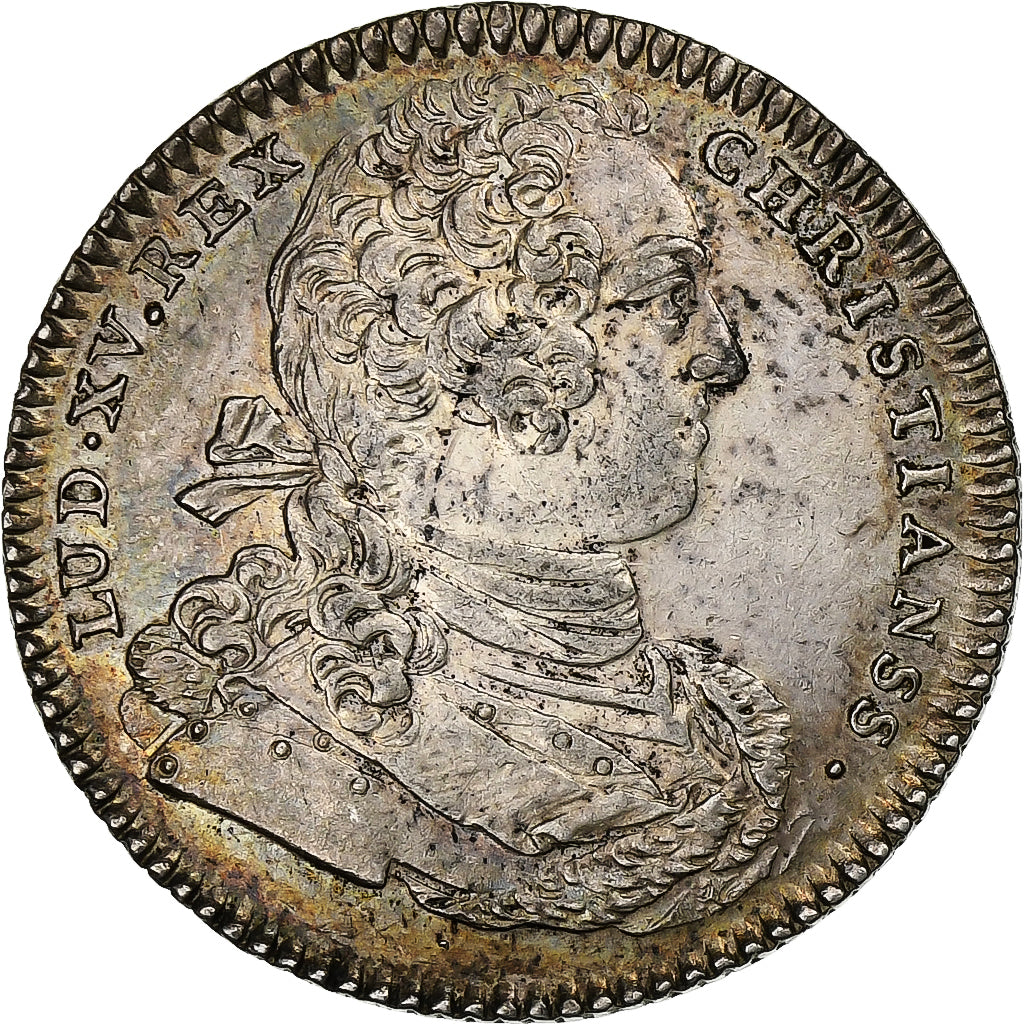 France, Token, Louis XV, Extraordinaire des Guerres, 1738, Silver, AU(55-58)