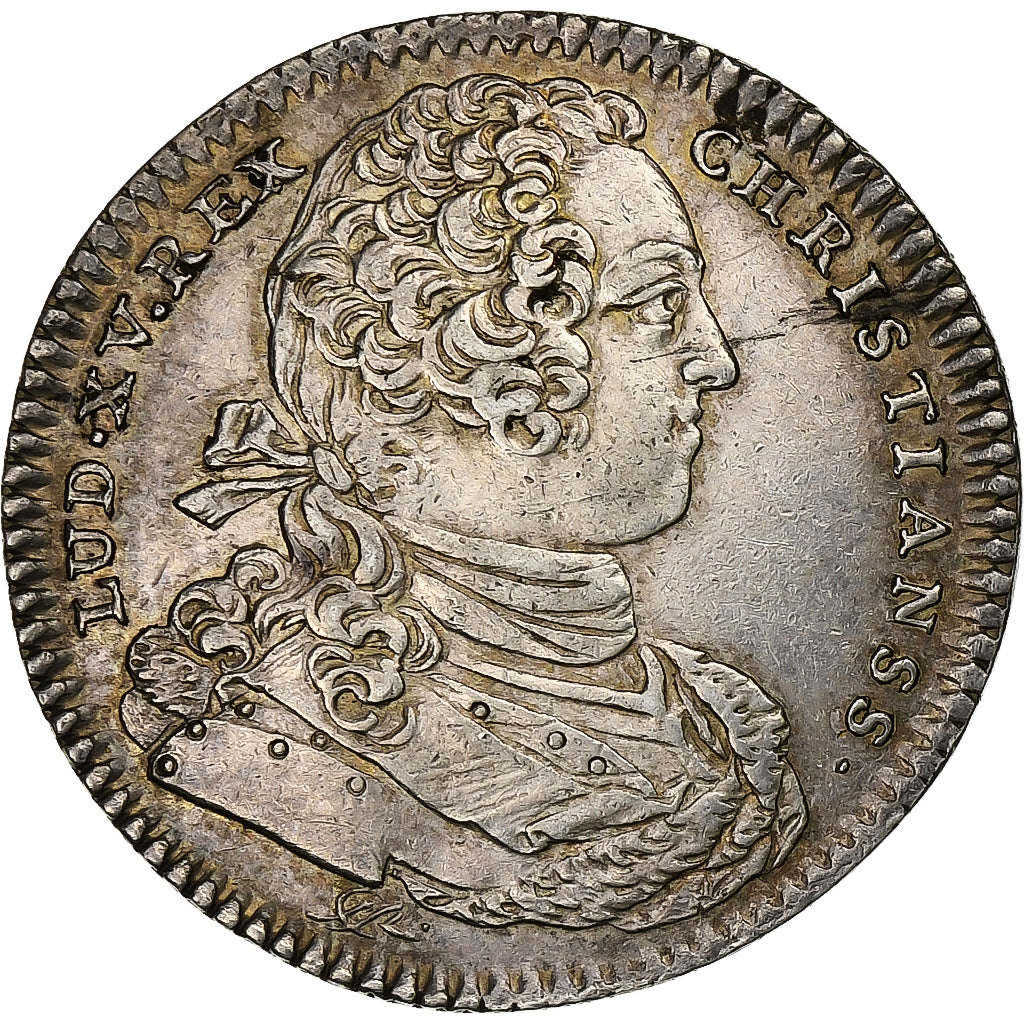 France, Token, Louis XV, Extraordinaire des Guerres, 1734, Silver, AU(50-53)