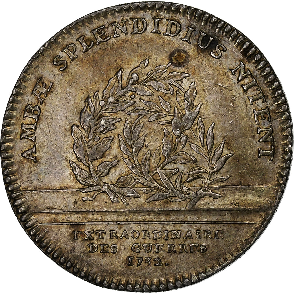 Francia, ficha, Louis XV, Extraordinaire des Guerres, 1732, Argento, BB+