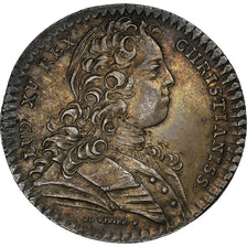Francia, ficha, Louis XV, Extraordinaire des Guerres, 1728, Argento, SPL-