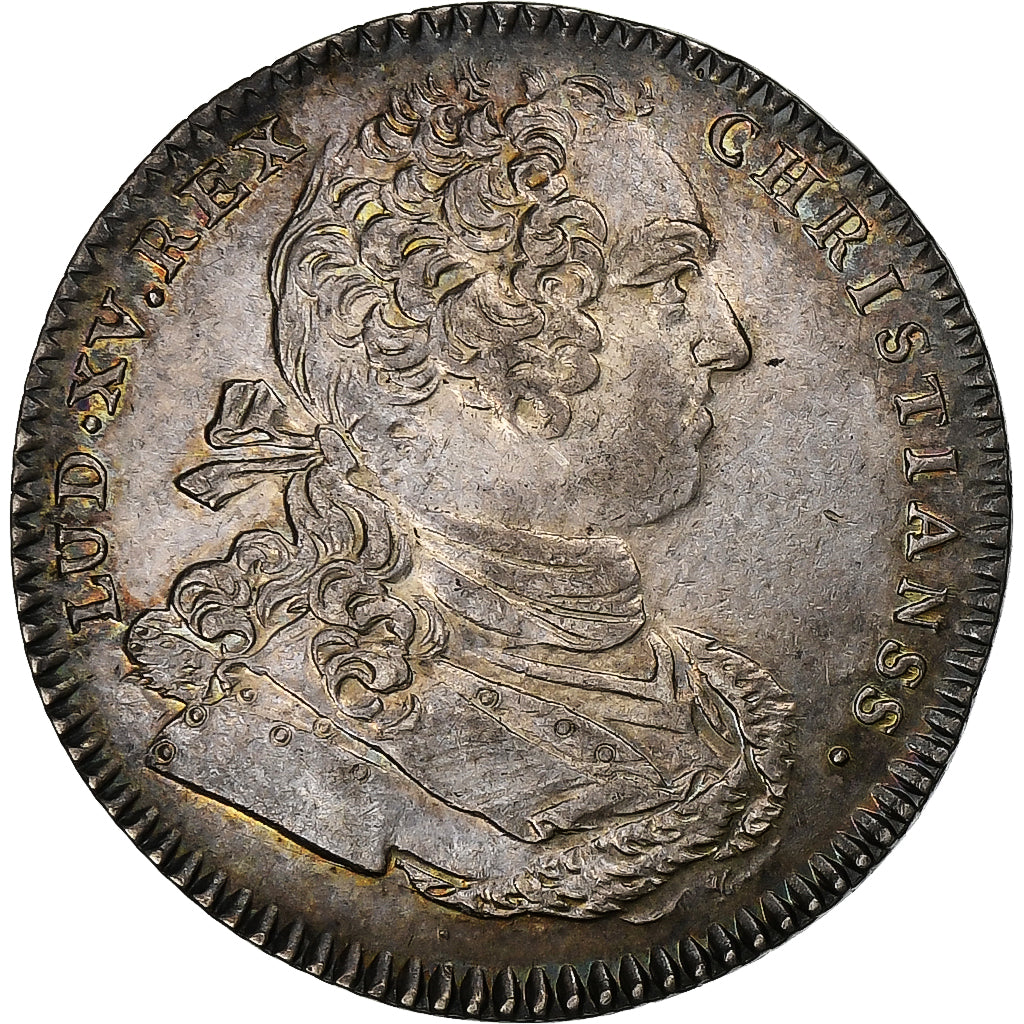 France, Token, Louis XV, Artillerie, 1755, Silver, AU(55-58), Feuardent:1132 VAR