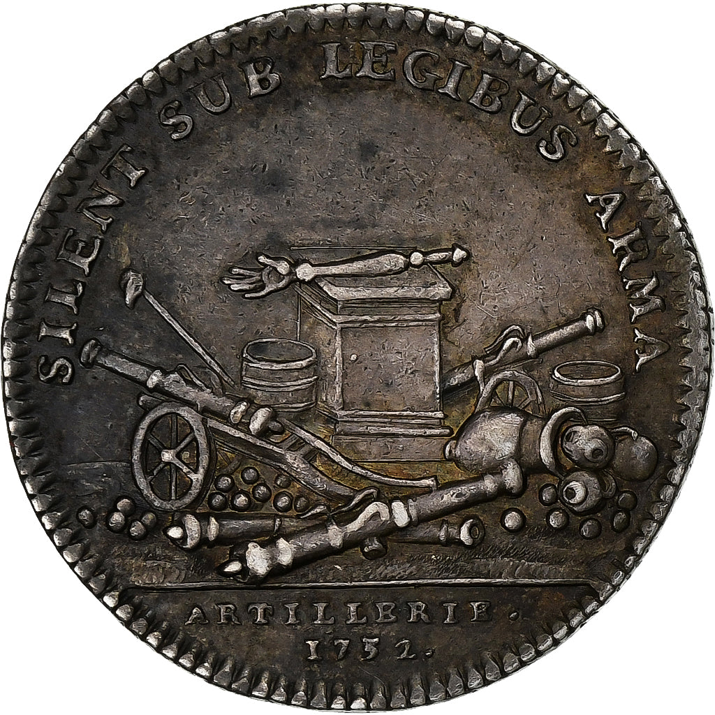 Frankreich, betaalpenning, Louis XV, Artillerie, 1732, Silber, VZ