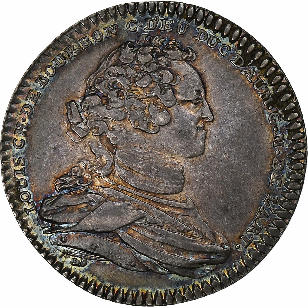 Frankrijk, Token, Louis XV, Artillerie, Louis-Charles de Bourbon, 1737, Zilver